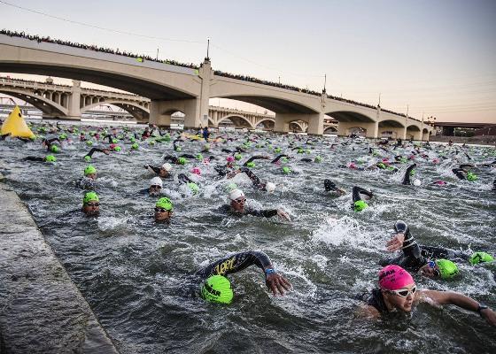 2017 IRONMAN Arizona Triathlon 2017 IRONMAN Arizona Triathlon, IRONMAN Arizona, Swim.by