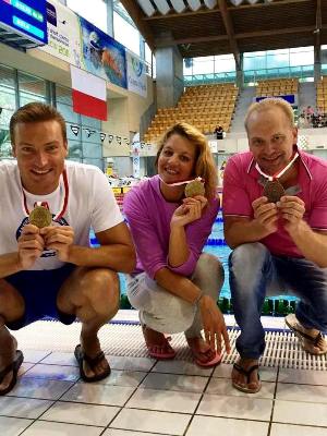 Andrzej Waszkewicz | Polish swimming masters championships, Szczecin-2015 Андрей Вашкевич, Регина Сыч, Сергей Петров, плавание