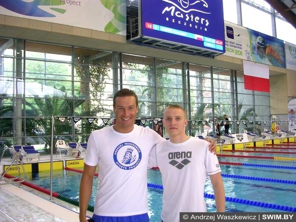 Andrzej Waszkewicz | Polish swimming masters championships, Szczecin-2015 Andrzej Waszkewicz, Yauheni Puzan, swimming