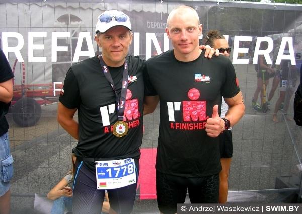 Тренер Дмитрий Толкачёв и PRO-атлет Александр Василевич на триатлоне Enea IRONMAN 70.3 Gdynia 2017 Тренер Дмитрий Толкачёв, триатлет Александр Василевич, триатлон Enea IRONMAN 70.3 Gdynia 2017