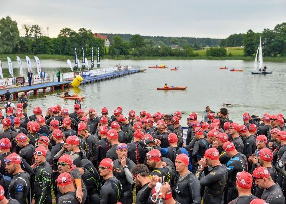 1/2 IRONMAN in the Susz Triathlon 2018 IRONMAN Triathlon, Susz Triathlon 2018, Poland Ironman Triathlon, Ironman Poland, www.swim.by, Andrzej Waszkewicz, EMG