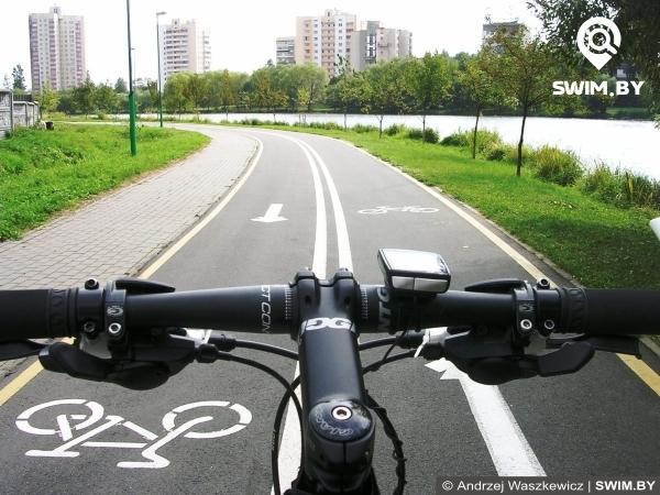 Minsk bicycle path, Belarus Minsk bike path, Минская велодорожка