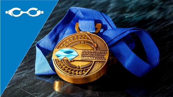 World Athletics Half Marathon Championships Gdynia 2020 World Athletics Half Marathon Championships Gdynia 2020, www.swim.by, 2020 World Athletics Half Marathon Championships Medal, Gdynia Half Marathon Medal 2020, Swim.by