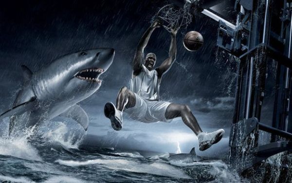 Спортивная реклама Спортивная реклама, баскетбол, Shaquille O'Neal, Шакил Онил