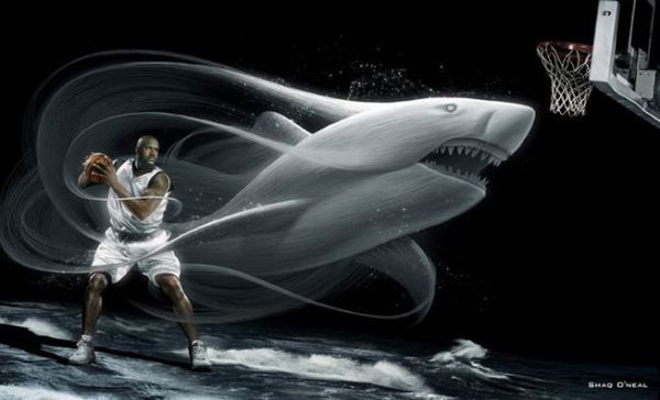 Спортивная реклама Спортивная реклама, Shaquille O'Neal, баскетбол