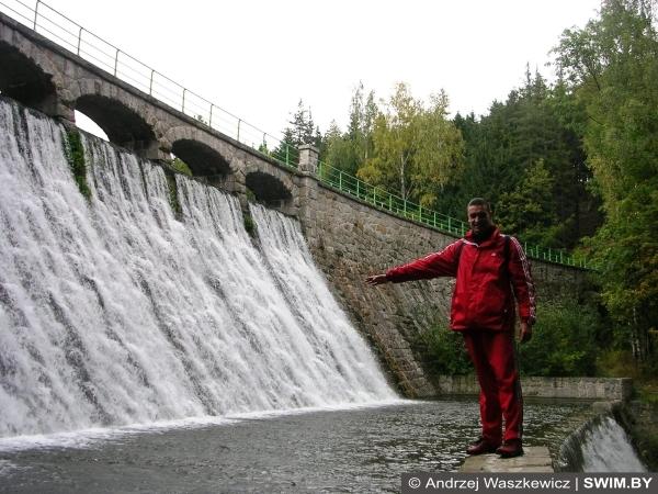 Водопад, дамба, Польша